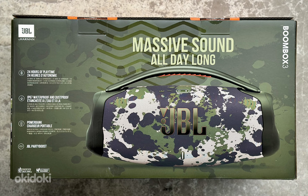 JBL Boombox 3 kõlar, must/camo! Uus ja avamata pakendis (foto #2)