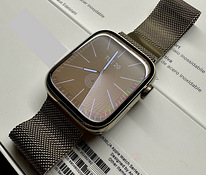 Apple Watch 7 45mm LTE Gold Stainless Steel nagu uus!