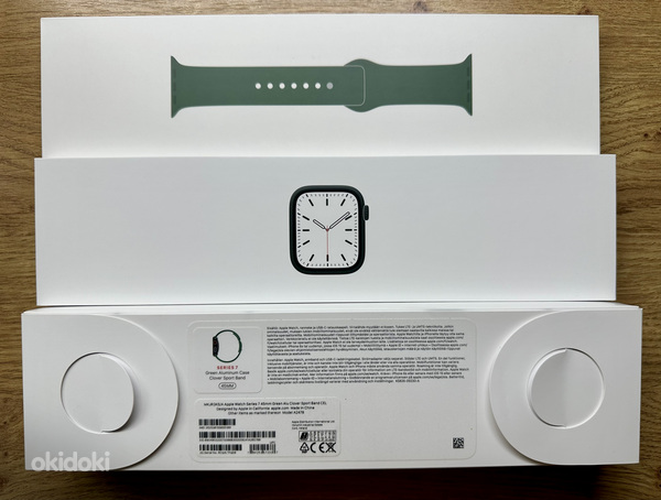 Apple Watch Series 7 45mm LTE Alu Green/ Product Red uus! (foto #1)