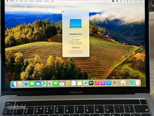Apple Macbook Pro 13 M2 8/256GB nagu uus!Garantii kuni 10.25 (foto #4)