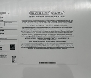 Apple Macbook Pro 13 M2 8/256GB uus ja kinnises pakendis!
