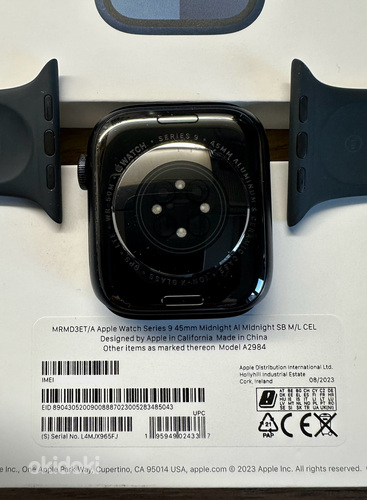 Apple Watch 9 45 мм GPS+LTE Midnight alu M/L Sport Band (фото #8)