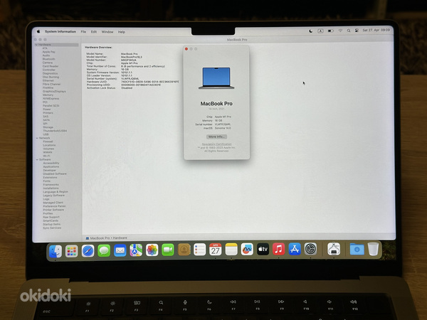 Apple Macbook Pro 14 M1 Pro 8C/14C 16/512GB как новый! (фото #9)