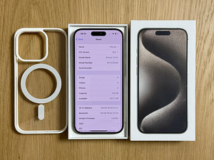 Apple iPhone 15 Natural Titanium 128GB uueväärne, aku 100% (7 foto / 9)