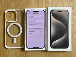 Apple iPhone 15 Natural Titanium 128GB uueväärne, aku 100% (8 foto / 9)