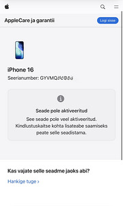 Uus! Apple iPhone 16 Ultramarine 128GB Garantii kuni 02.2027 (4 foto / 5)