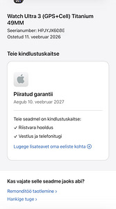 Apple Watch Ultra 3 Black Ti Black Ocean Band, uueväärne (9 foto / 9)