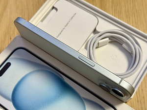 Apple iPhone 15 Blue 128GB uueväärne. Aku 100%. Garantii (2 foto / 9)