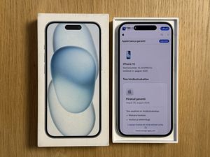 Apple iPhone 15 Blue 128GB uueväärne. Aku 100%. Garantii (9 foto / 9)