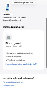 Apple iPhone 17 Black 256GB, uus. Garantii kuni 06.2027 (9 foto / 9)