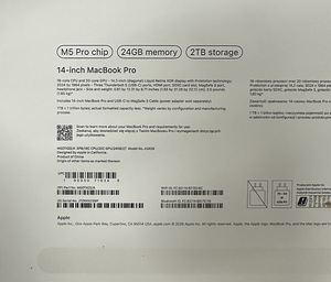 Apple MacBook Pro 14 M5 Pro 24/2TB Space Black как новый! (7 фото из 7)