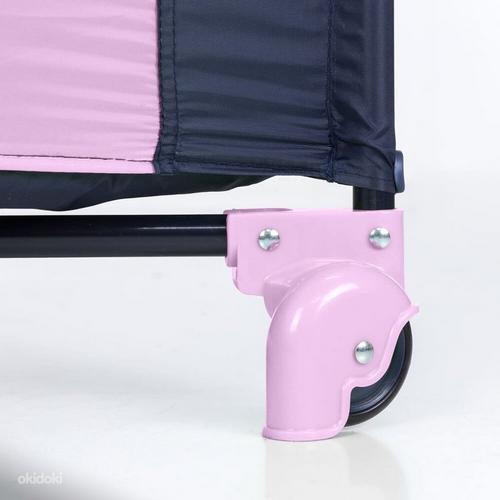 Раскладная детская кроватка-манеж, розовая, новая (фото #5)