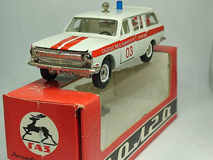 Mudelauto VOLGA GAZ 24-02 kiirabi. Karbiga.1988a. USSR. 1:43 (1 foto / 7)