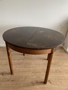 Söögilaud, pikendatav (ø100cm) (1 foto / 3)