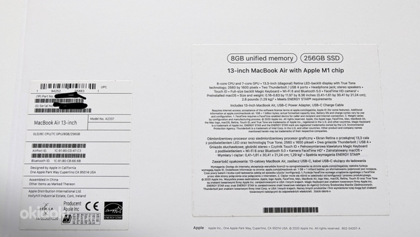 MacBook Air, roosa kuld, 2020, 13-inch M1 8GB 256GB SSD (foto #5)