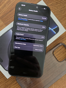 iPhone 16 Pro Max 256GB Black, 96% (2 фото из 2)