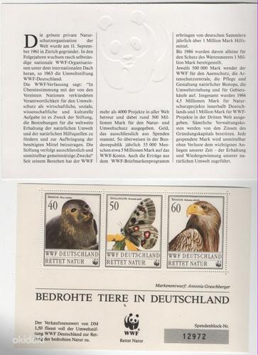 ГДР / ФРГ 1987 памятный блок марок 25 лет WWF (RAR) (фото #3)