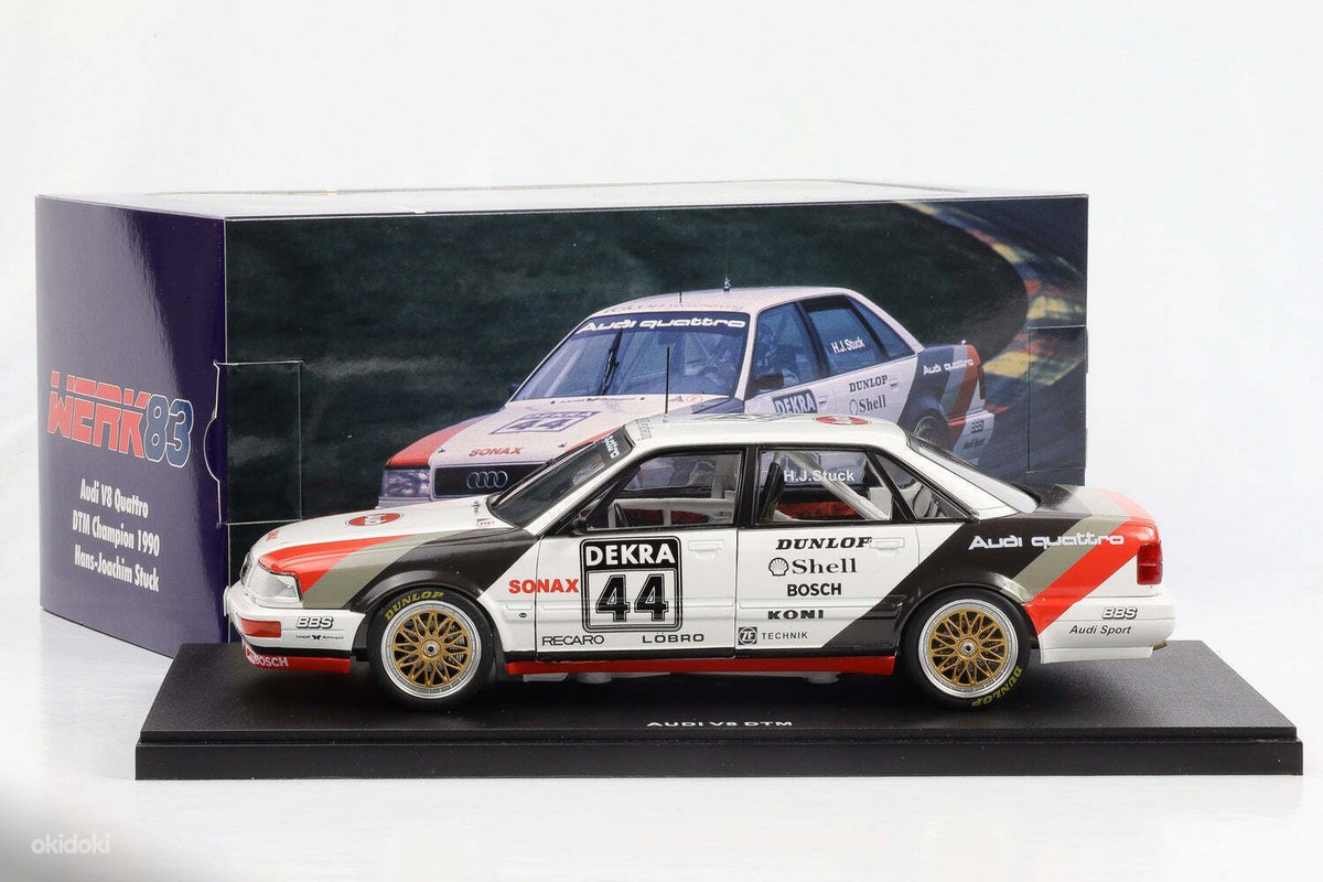 Minichamps 1:43 Audi V8 Quattro #45 DTM 1990 Röhrl 1002 Modellauto 1002