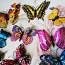 Бабочки на магнитах 12 шт, двойные крылья. Люминисцентные (фото #3)