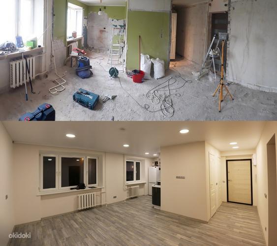 Капитальный ремонт квартир, натяжной потолок, ванной комнаты (фото #1)