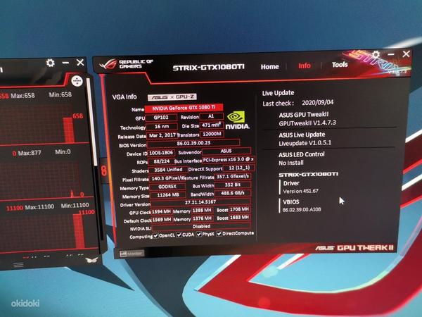 Asus GTX 1080ti OC 11GB GDDR5X (foto #3)