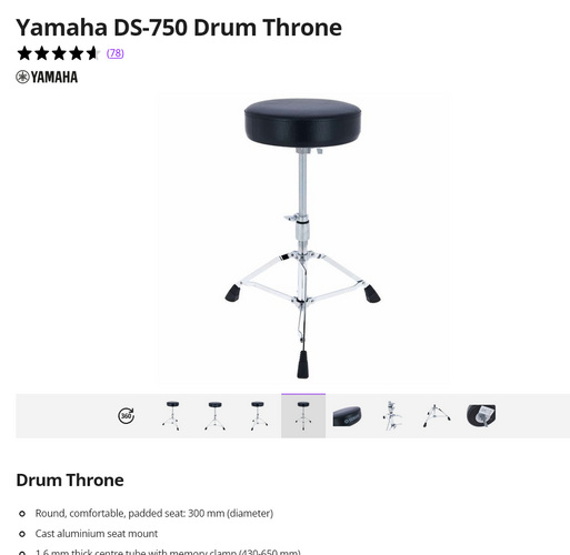 Yamaha DS-750 Drum Throne