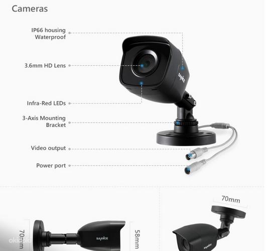 Комплект для видеонаблюдения 4 камеры 1080P 2MP sannce (фото #3)