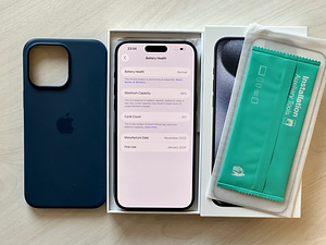 Apple iPhone 15 Pro Max Blue Titanium 256GB nagu uus! Aku94% (8 foto / 9)