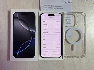 Apple iPhone 16 Pro Black Ti 128gb nagu uus! Gar 10.2027 (7 foto / 9)