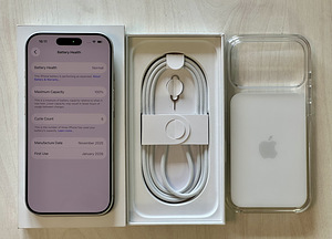 Apple iPhone 17 Pro Silver 256GB nagu uus! Aku 100%, cc 8 (7 foto / 10)
