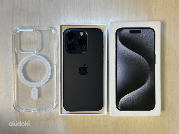 Apple iPhone 15 Pro Blue Ti 256GB в хорошем состоянии. Аккумулятор 88%