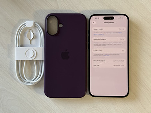 Apple iPhone 16 Plus Black 128GB nagu uus Aku 100%, garantii (8 foto / 10)