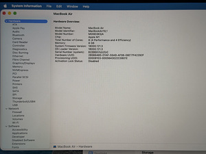 Apple Macbook Air 13 M1 8/256GB Gold SWE, aku 90% (8 foto / 9)