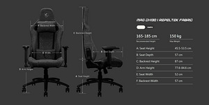 MSI MAG CH130 Repeltek Fabric Chair (2 foto / 5)