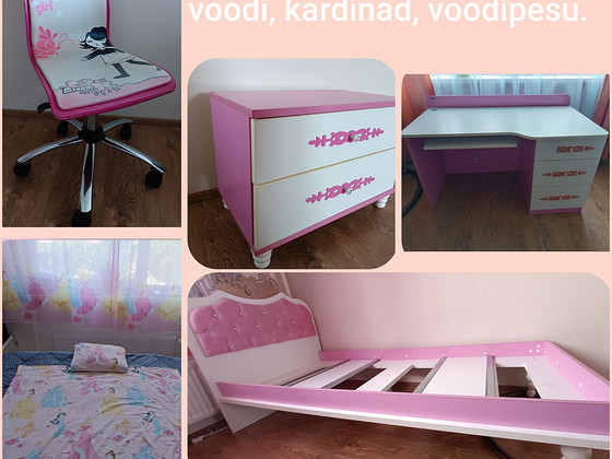 Мебель для девочки, детская мебель, кровать, письменный стол