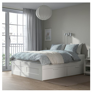 Продам кровать IKEA BRIMNES 140x200 с матрасом (1 фото из 3)