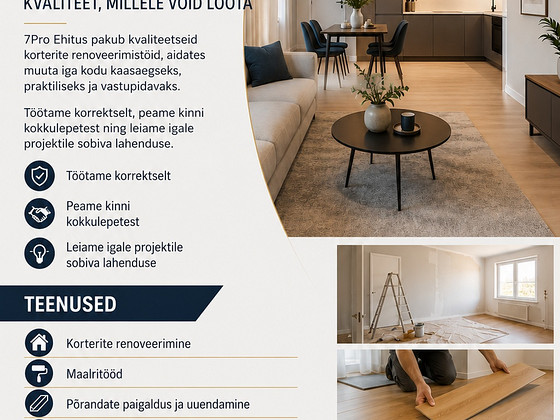Korterite remont Tallinnas ja Harjumaal