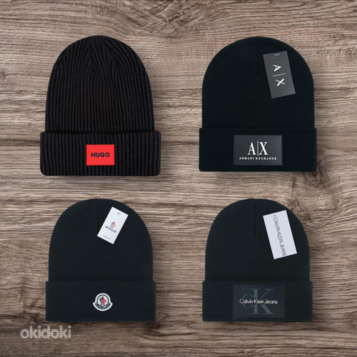 Uued mütsid, nokamütsid Armani, Hugo Boss, Moncler, CK