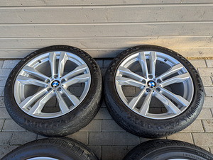 20" 5x120 Style468 разноширокие оригинальные диски X5 + летн (6 фото из 8)