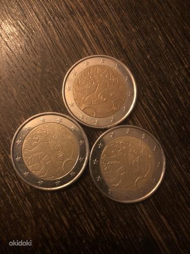 2 евро Финляндия 2010 Юбилейная монета 3шт Финская валюта 150 лет (фото #1)