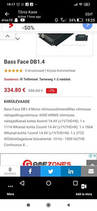 Bassface subwoofer 2500rms + võimendi (5 foto / 5)