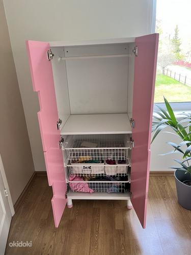 Ikea stuva roosa kapp mänguasjade / beebi riiete hoidmiseks (foto #2)