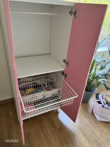 Ikea stuva розовый шкаф для хранения игрушек/детской одежды (фото #3)
