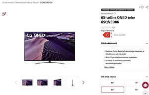 LG 65-tolline MiniLED teler 65QNED863 (4 foto / 4)