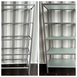 Tugev metallraamiga klaasist riiul 150x75x35 (1 foto / 3)