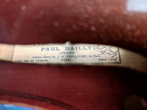 Скрипка label(?) "Paul Bailly Vuillaume de Paris 1901" (фото #9)