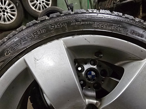 Диски BMW + зимние шины 5x120 (4 фото из 8)