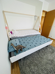 Lahtikäiv majavoodi madratsitega/ kokkupandav voodi (2 foto / 4)