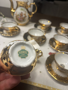 Gloria fine porcelain Tea Set 24K gold (2 foto / 3)