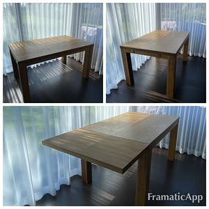 Söögilaud pikendusega 140×90 (3 foto / 3)